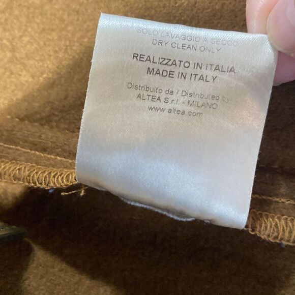 Altea Made In Italy Wool Blend Collared Bomber Chore Jacket Caramel Medium - Picture 13 of 13